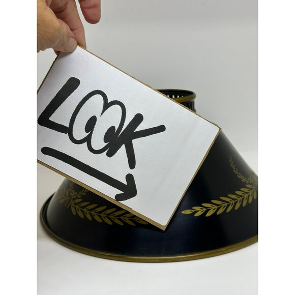 VTG Federal Tole-Painted Metal Lamp Shade 11"x5" MCM Metal Shade - Picture 5 of 10